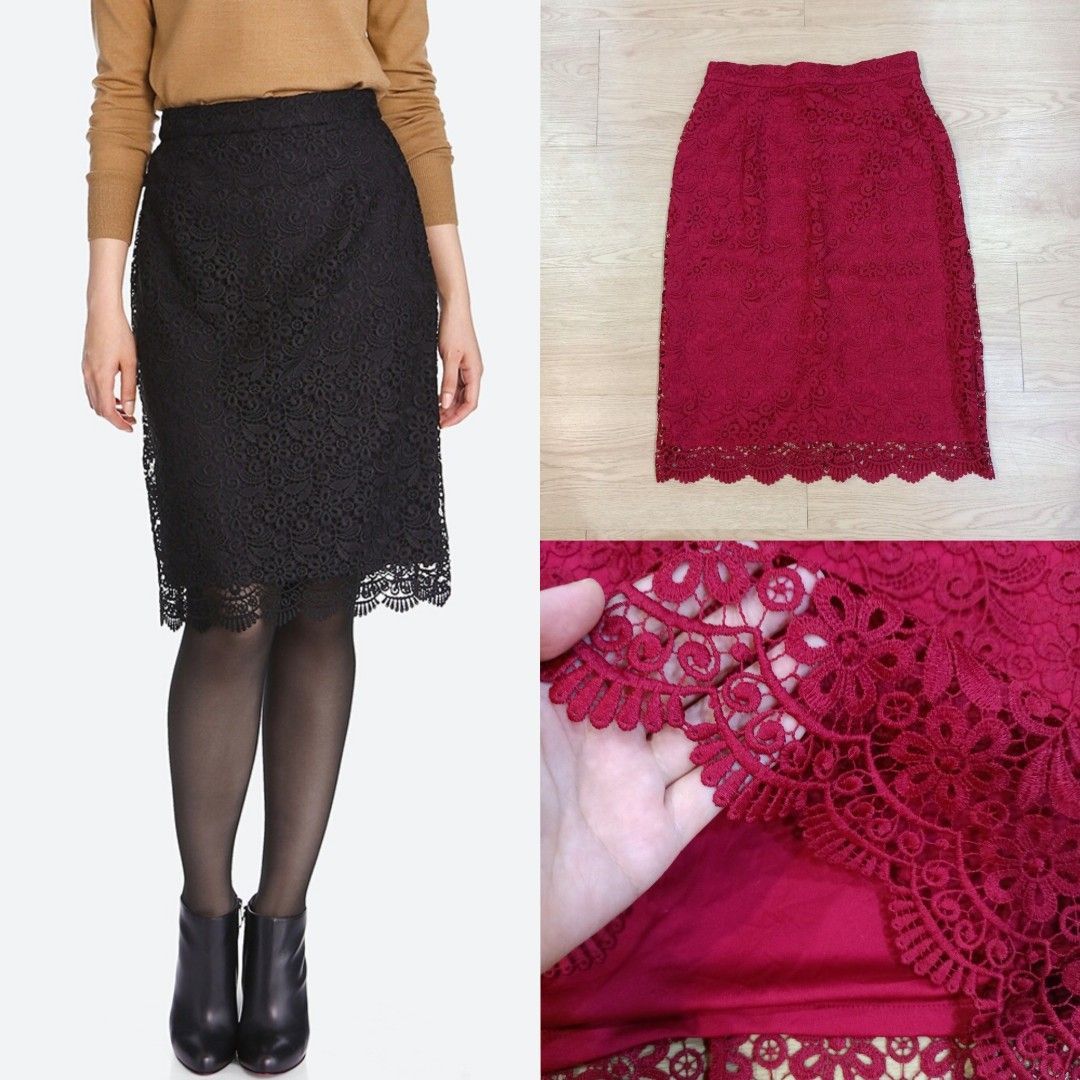 Lace skirt uniqlo cheap