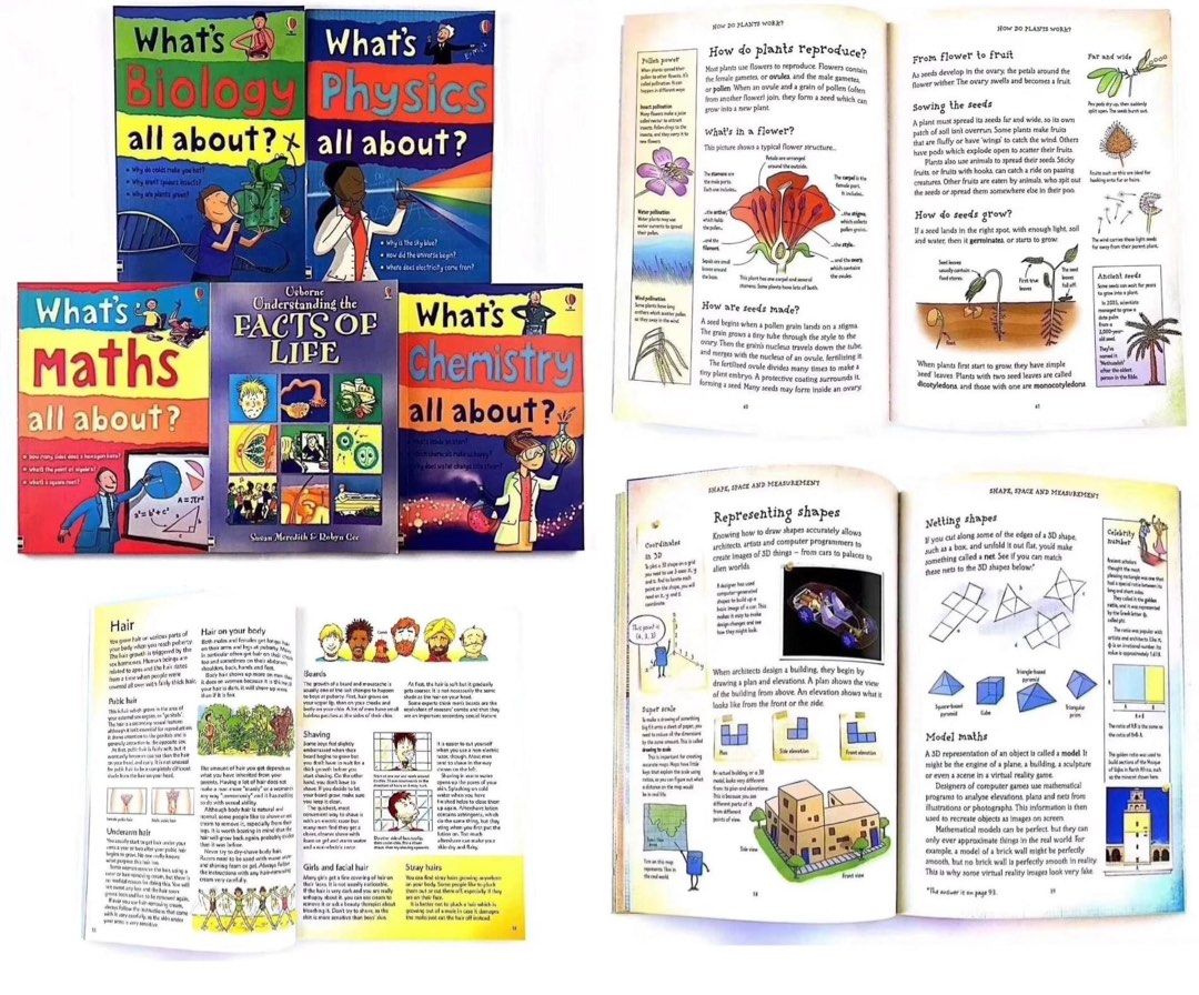 books　Books　on　Books　Toys,　(Science,Chemistry,　All　Carousell　Set,　Children's　Hobbies　Biology,　About　What's　Physics)　Magazines,　Usborne　Maths,