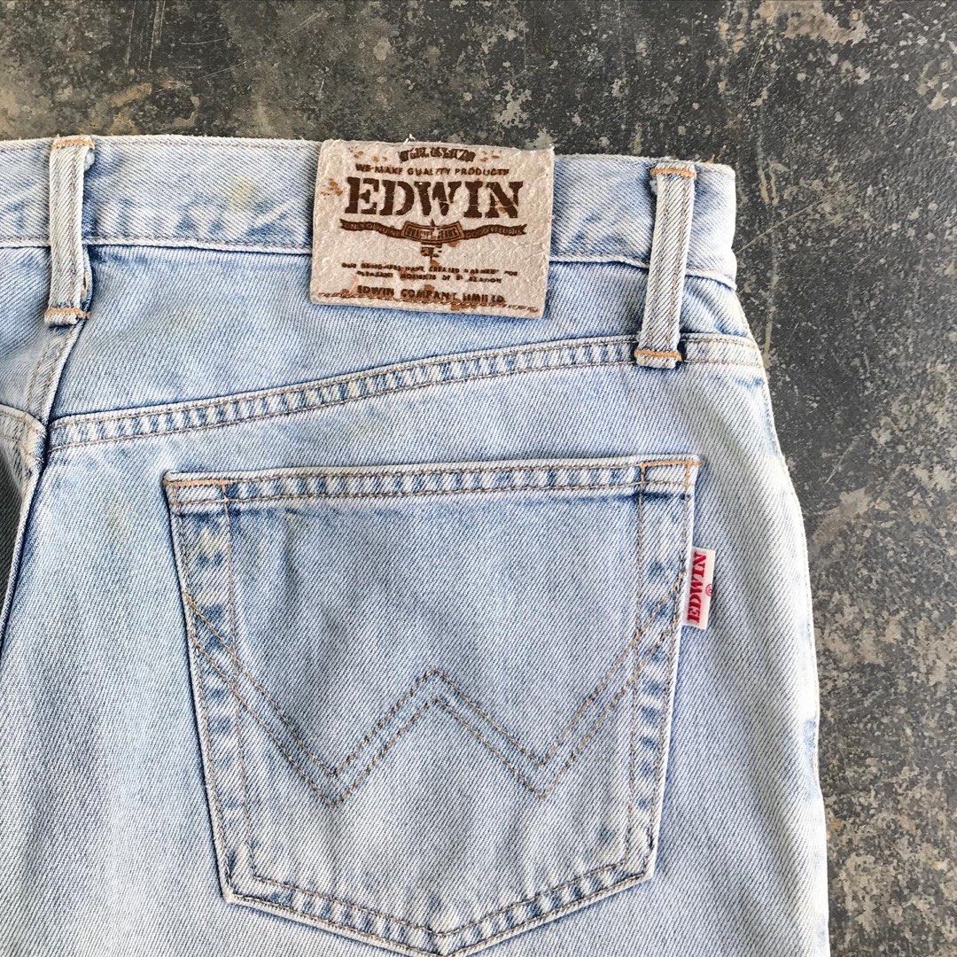 Vintage Edwin Straight Cutting Jeans, Men's Fashion, Bottoms, Jeans on