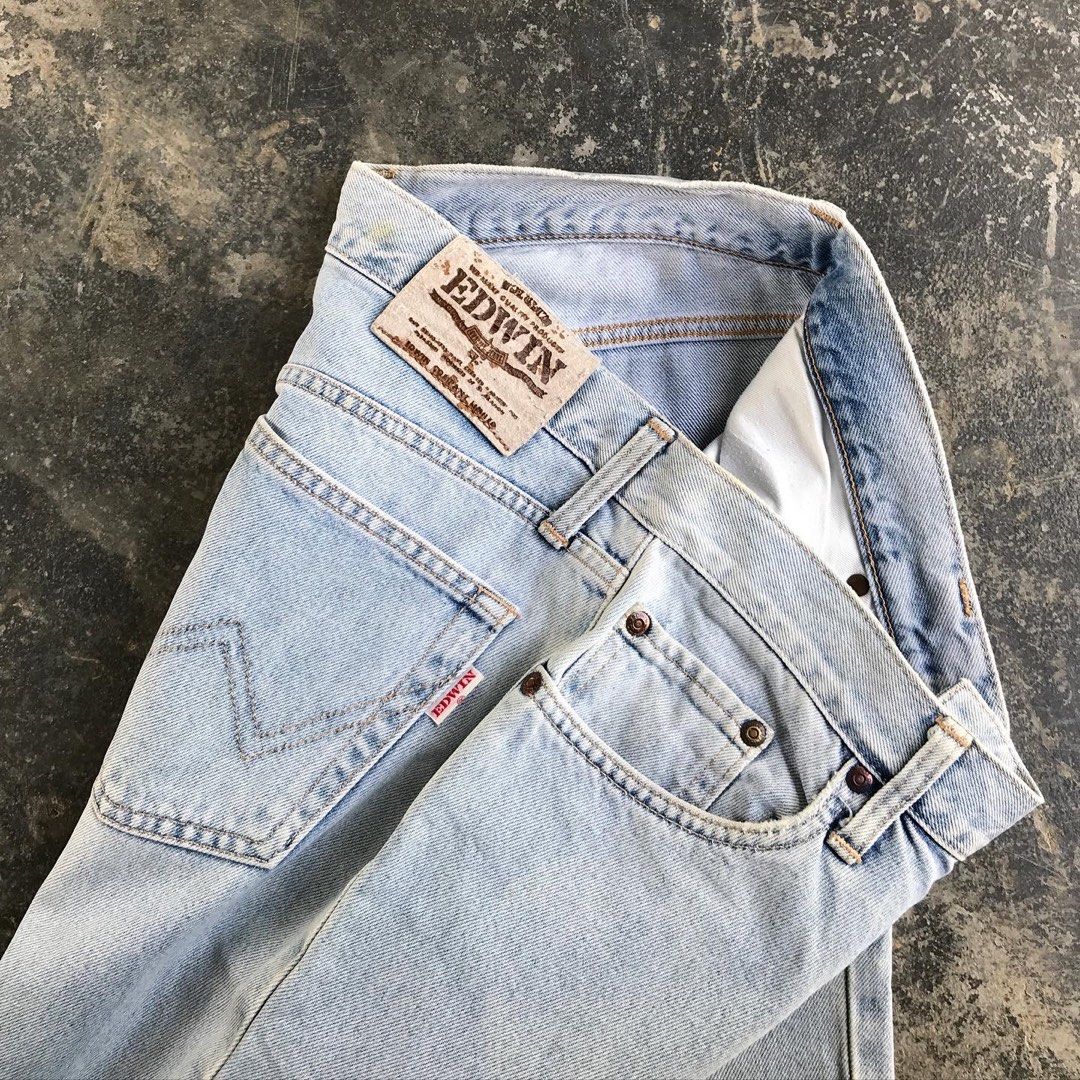 Vintage Edwin Straight Cutting Jeans, Men's Fashion, Bottoms, Jeans on