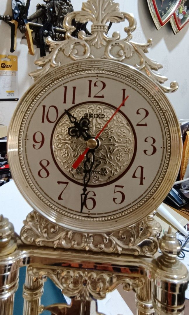 Vintage Seiko table clock, Furniture & Home Living, Home Decor, Clocks