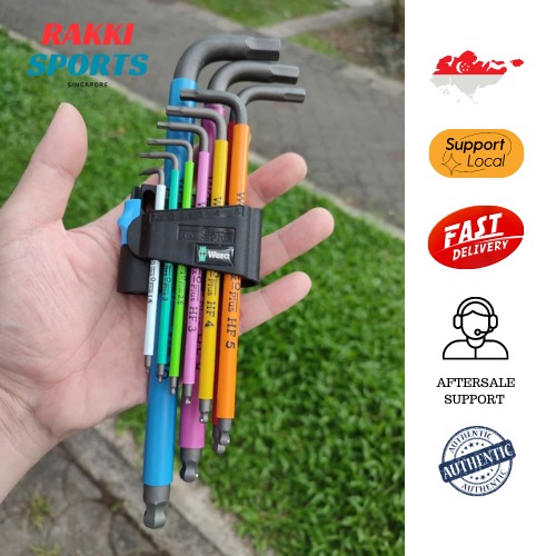 Wera 950/9 HexPlus Allen key Set Bicycle Servicing Premium Product [Local SG Seller