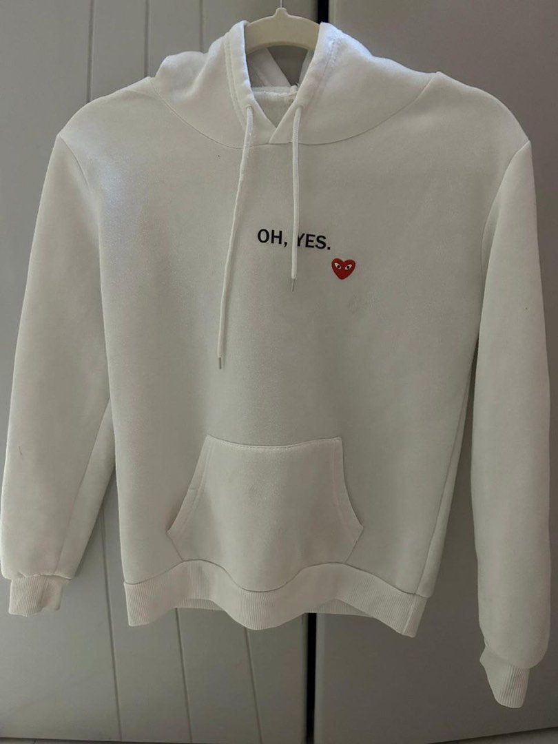 Comme des garcons sale oh yes hoodie