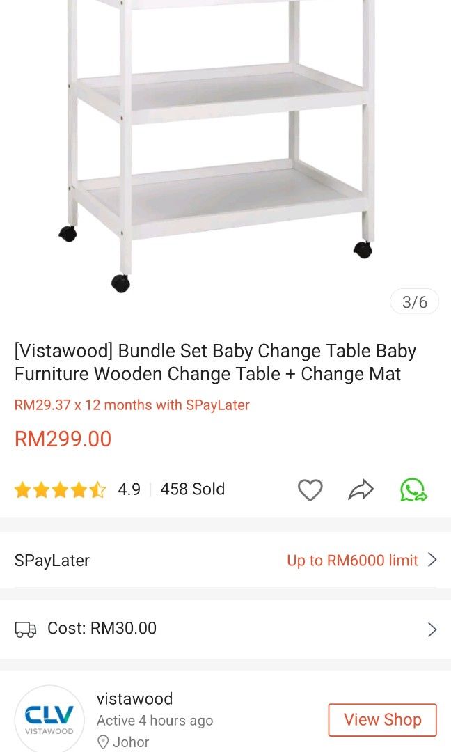 Change table set up clearance