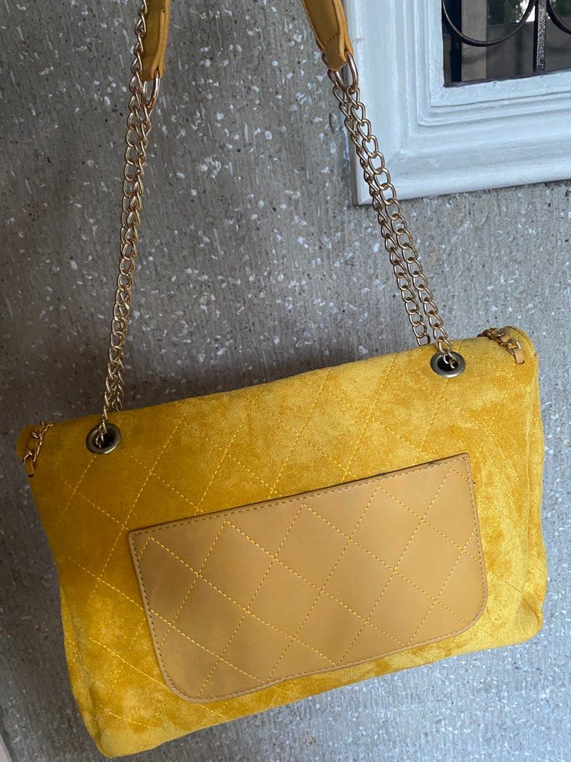 yello mustard gamoza bag, Women's Fashion, Bags & Wallets