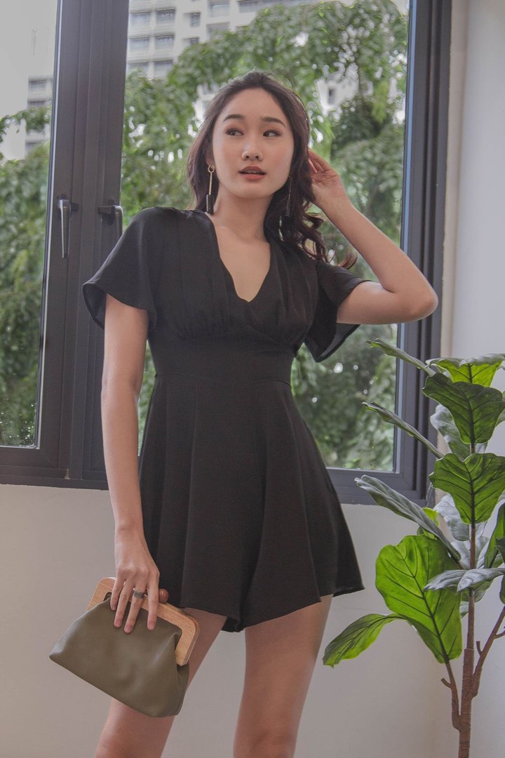 YHF Heartthrob Romper in Black, Women's Fashion, Dresses & Sets, Rompers on Carousell