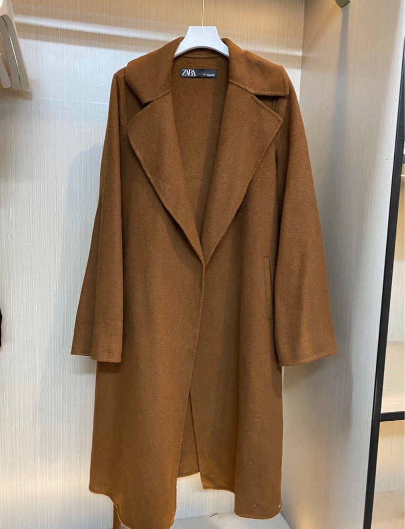 Zara brown winter coat clearance