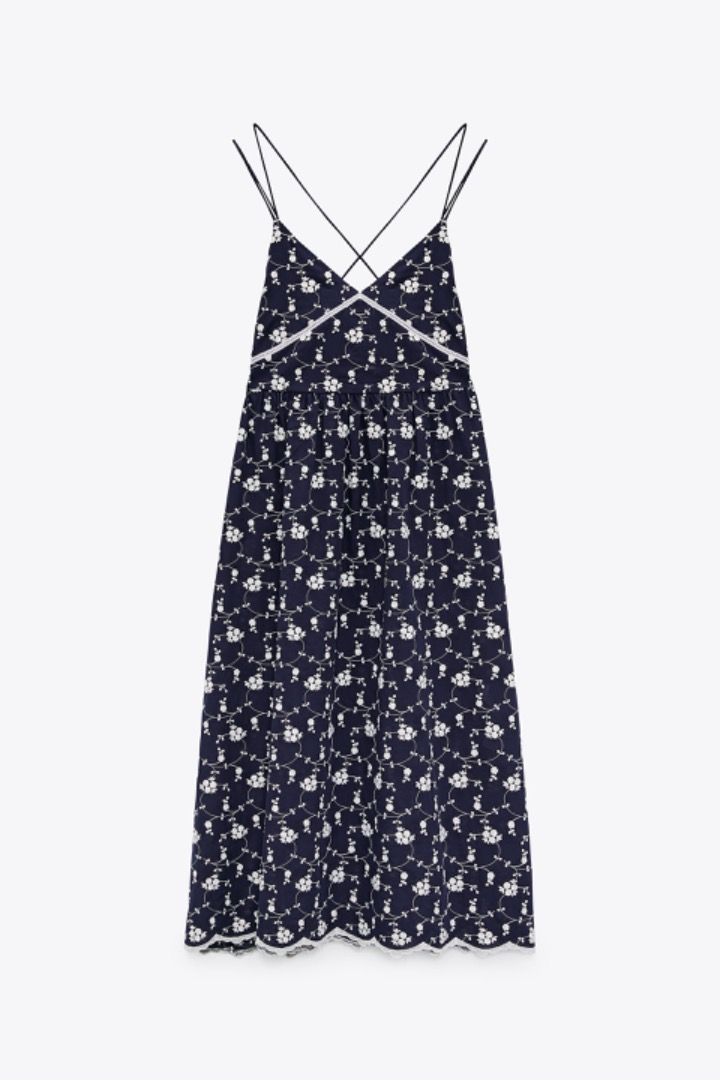 Zara embroidered dress, Women's Fashion, Dresses & Sets, Dresses on  Carousell