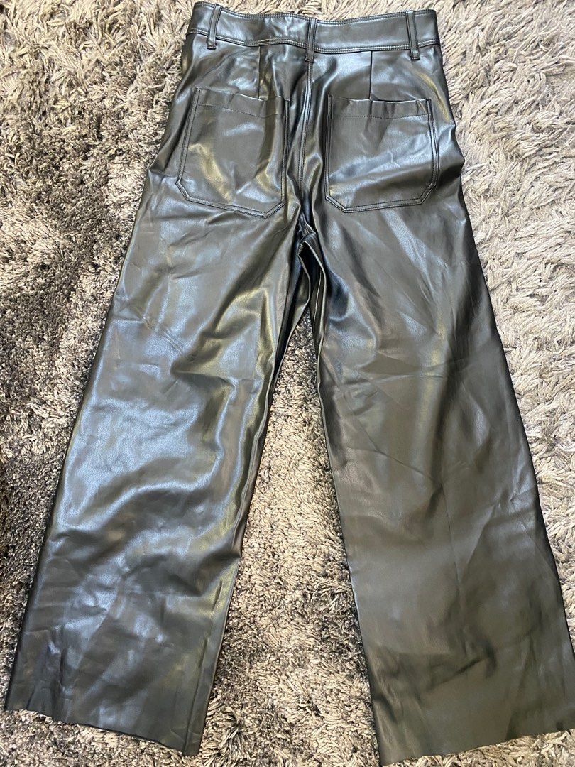 Zara Leather Pants on Carousell