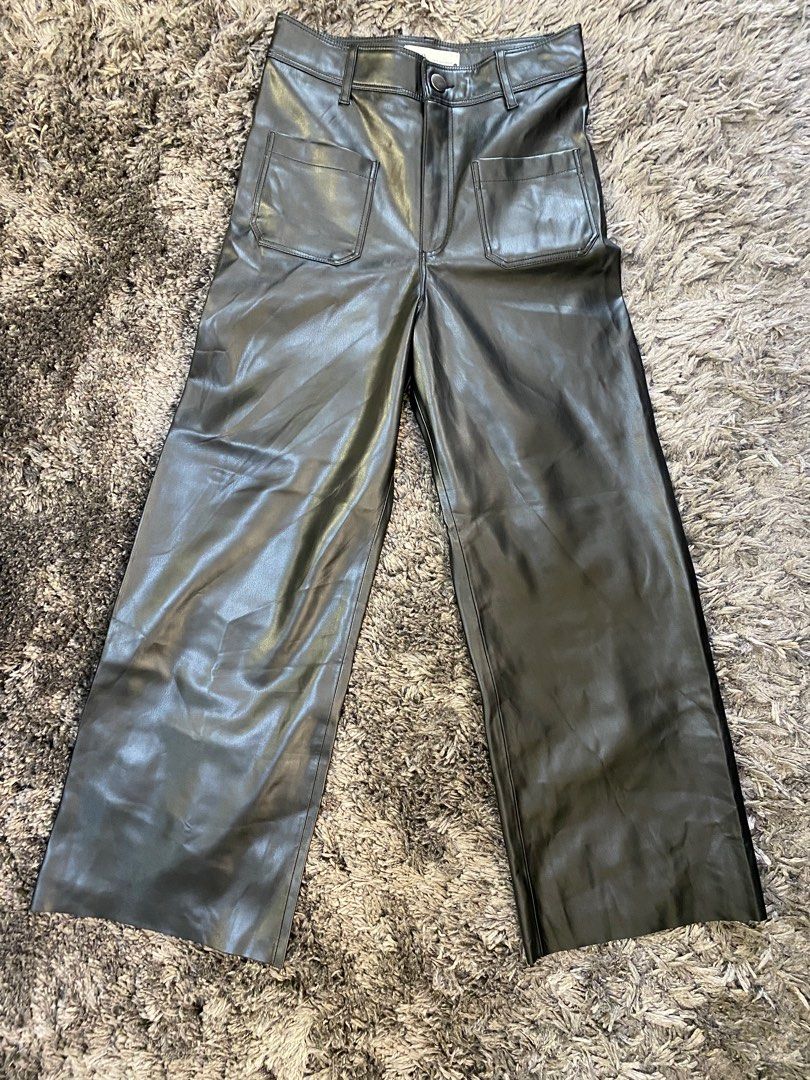 Zara Leather Pants on Carousell