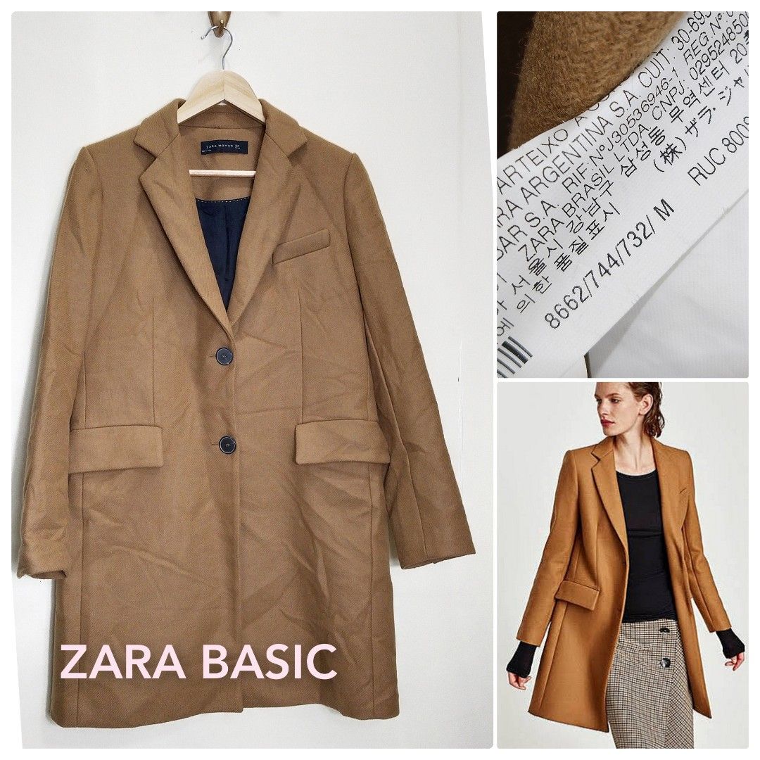 Zara long coat toffee 2025