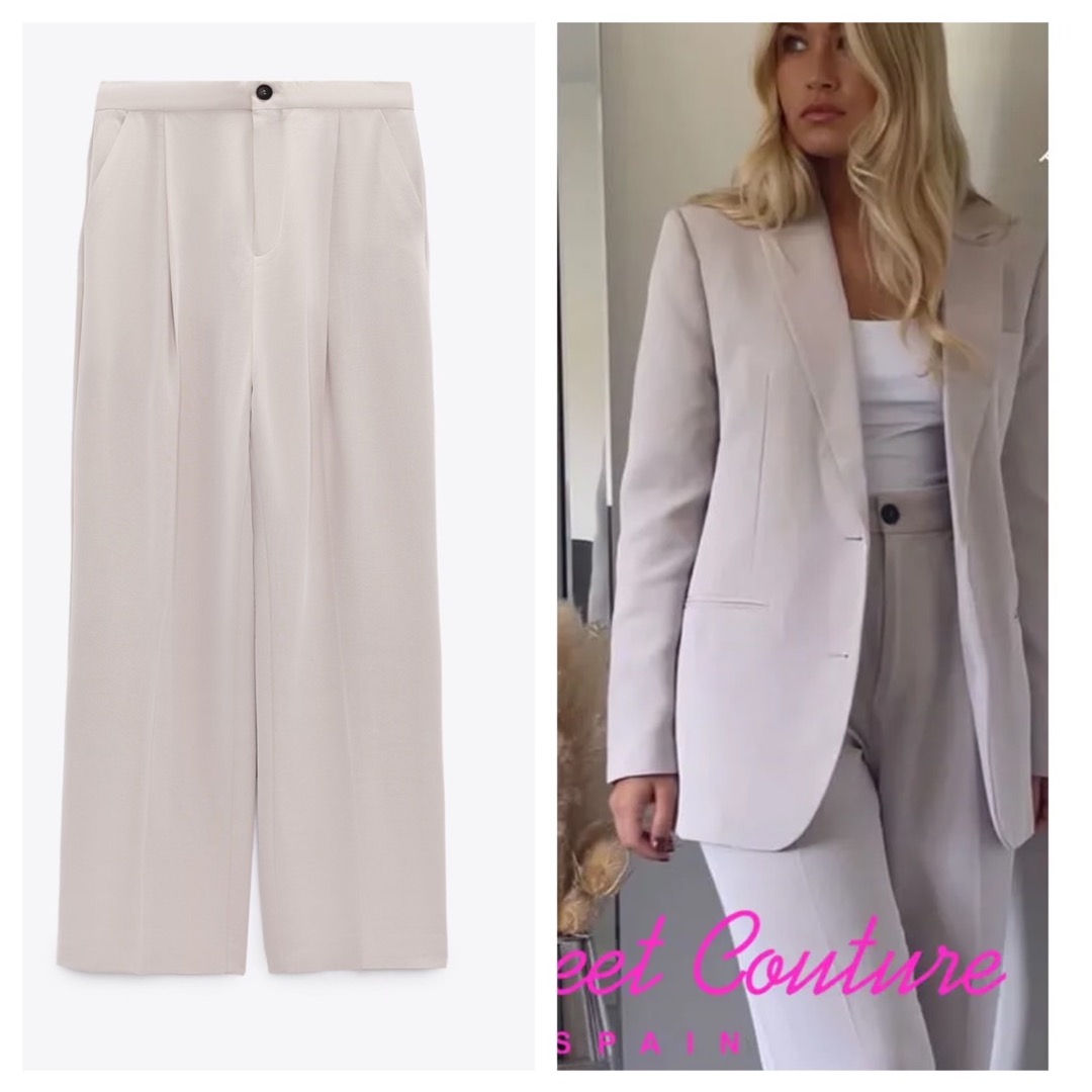 ZARA Straight Fit Trousers with Vent, Women's Fashion, Bottoms, Other  Bottoms on Carousell