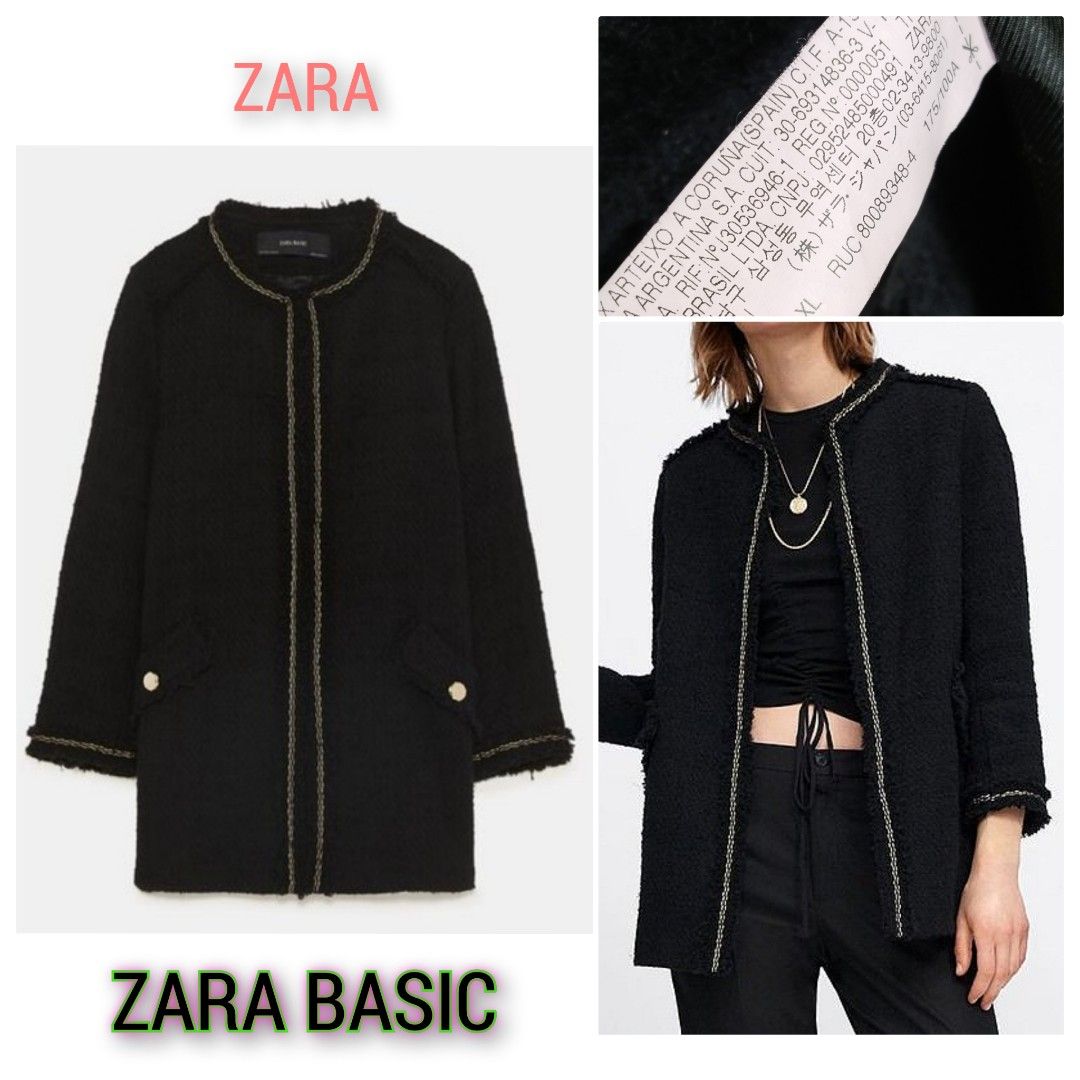 Zara tweed frock coat cheap