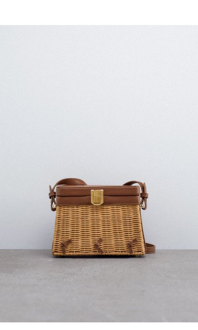 Zara wicker bag, Women's Fashion, Bags Wallets, Cross-body Bags