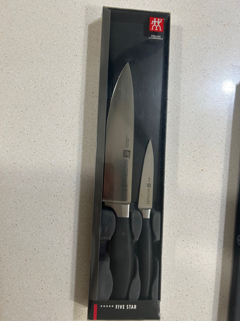 Zwilling 5 star chef and paring knife set, Furniture & Home Living