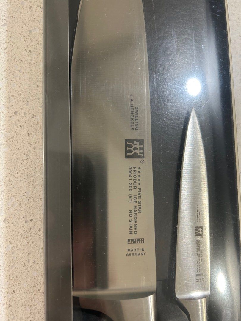 Zwilling 5 star chef and paring knife set, Furniture & Home Living