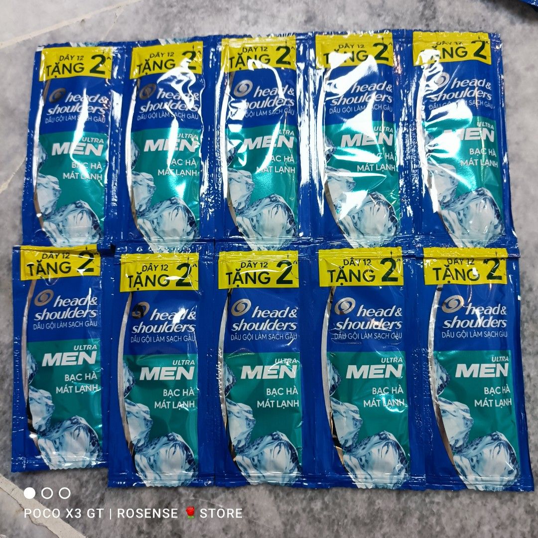 10pcs x 4.8ml ULTRAMEN COOL MENTHOL SHAMPOO MEN with Cool Menthol