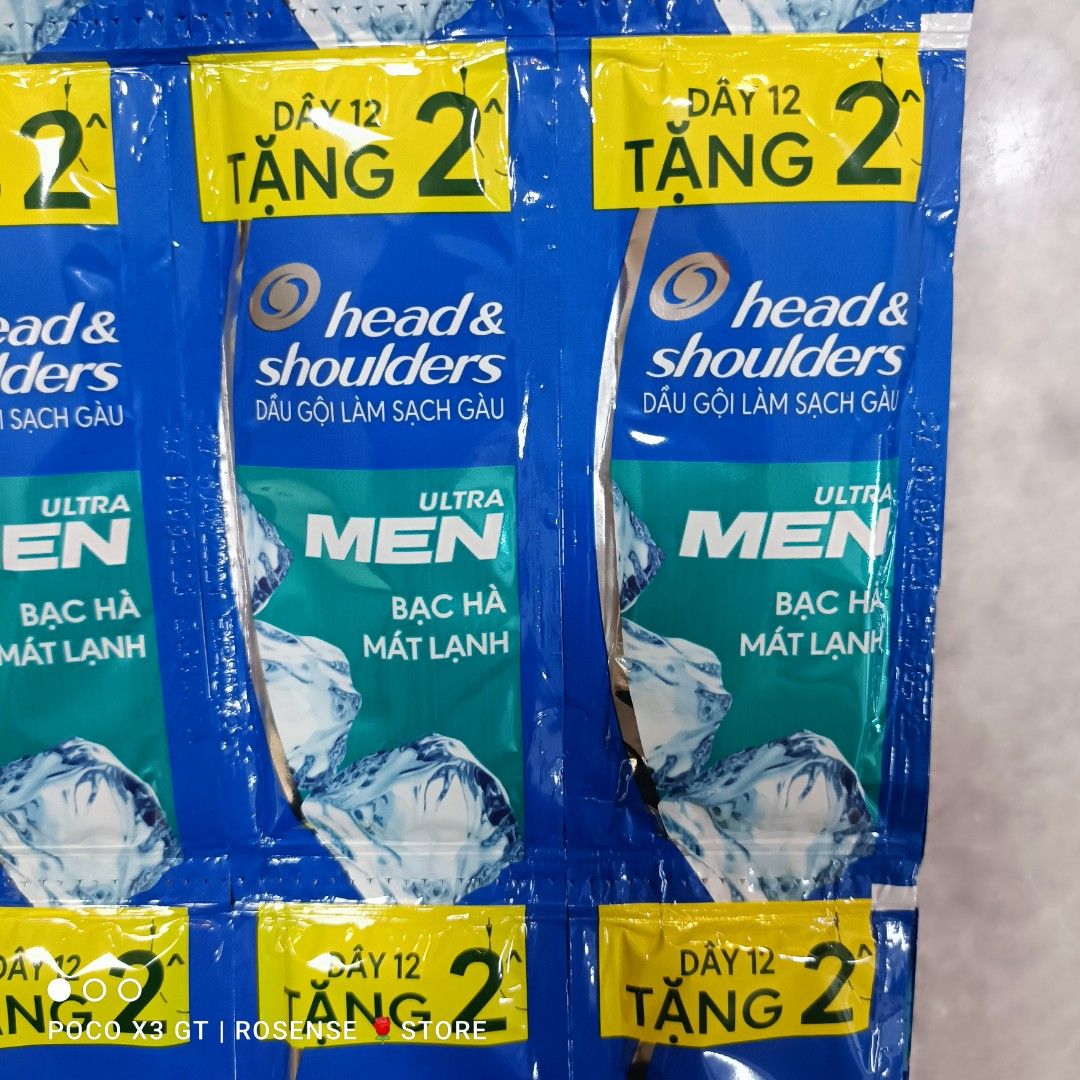 10pcs x 4.8ml ULTRAMEN COOL MENTHOL SHAMPOO MEN with Cool Menthol