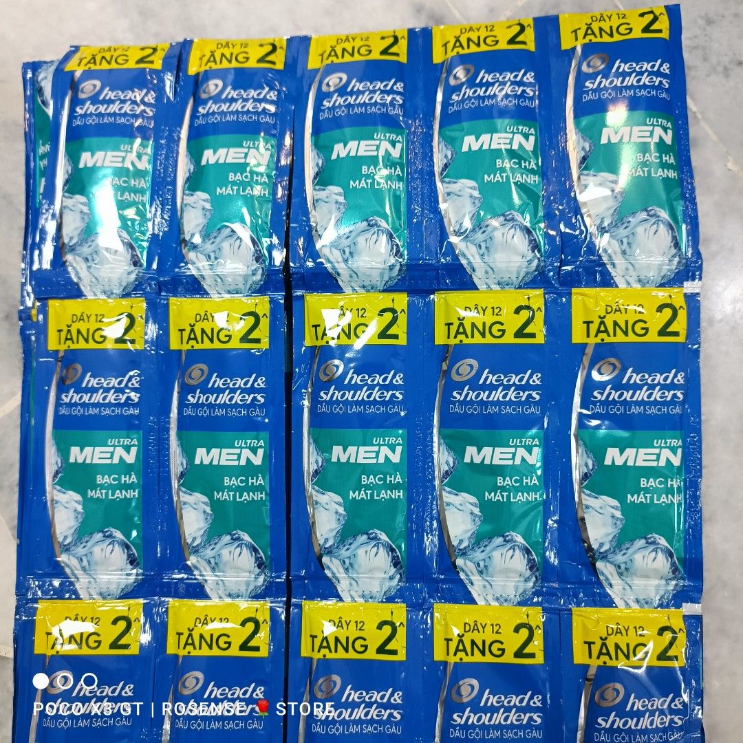 10pcs x 4.8ml ULTRAMEN COOL MENTHOL SHAMPOO MEN with Cool Menthol
