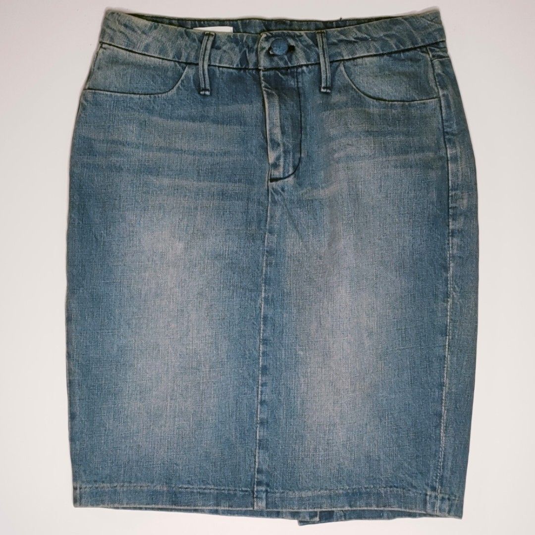 Mid length denim skirts on sale gap