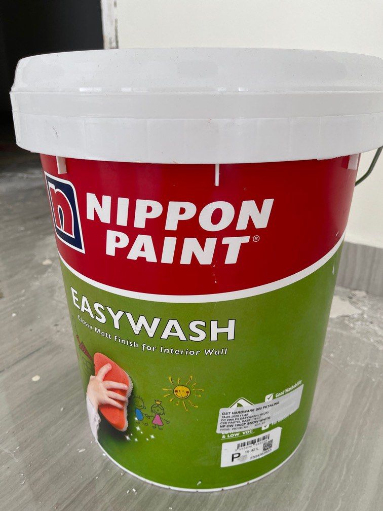 18L Nippon Paint SNOW WHITE 18 Liter ( OW 1002P), Furniture & Home