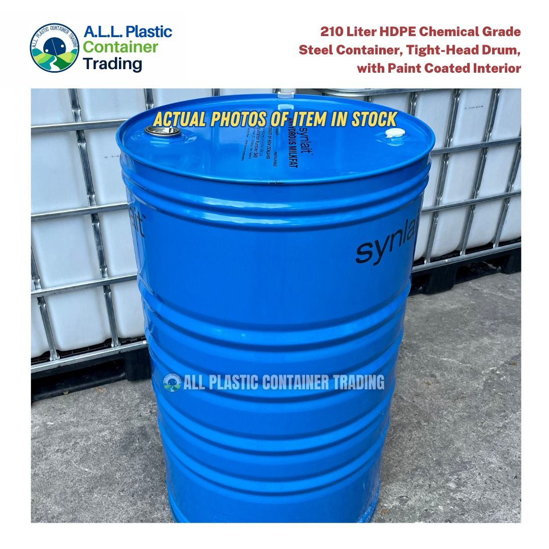 210 Liter Heavy Duty Steel Container Drum (Food Grade) Oil Barrel