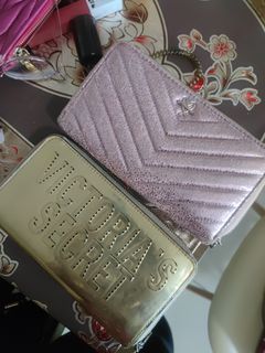 NWT Victoria's Secret V-Quilted The Victoria Zip Around Leather Wallet