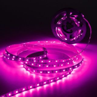 [3714A] 1M USB Cable Power USB LED TV Strip Light lamp SMD 3528 Christmas Desk Decor lamp Tape for TV Background Lighting (Neon Pink Light, 1M with USB Port)