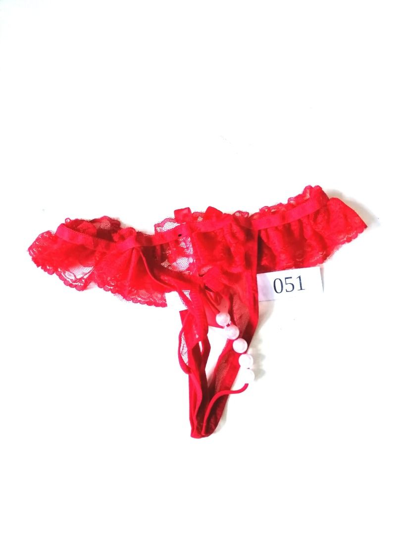 51 Red Pearl T String Sexy Panty For Lady Lady Ladies Woman Women 