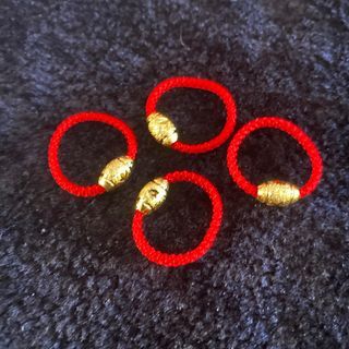 現貨💥微金紅繩戒指～保平安
