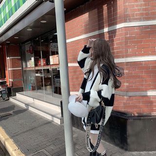 外套 黑白