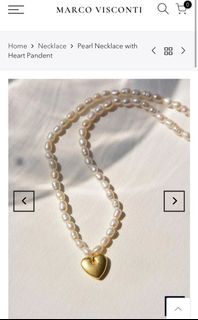 必入 迷你珍珠頸鏈 mini baby pearl bb necklace marco visconti collections 心心 吊墜 heart shape pendant Korea 設計師