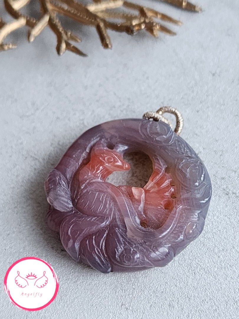 Fox crystal pendant cheap
