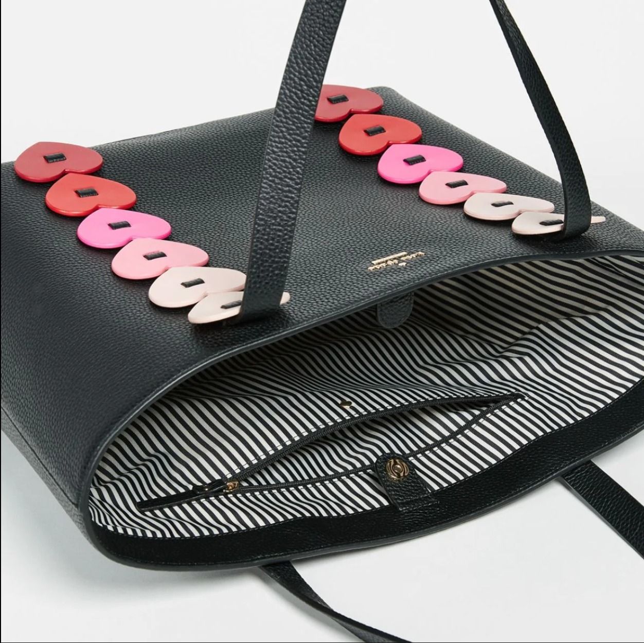 Kate Spade Yours Truly Ombre Heart Tote Bag Black Love
