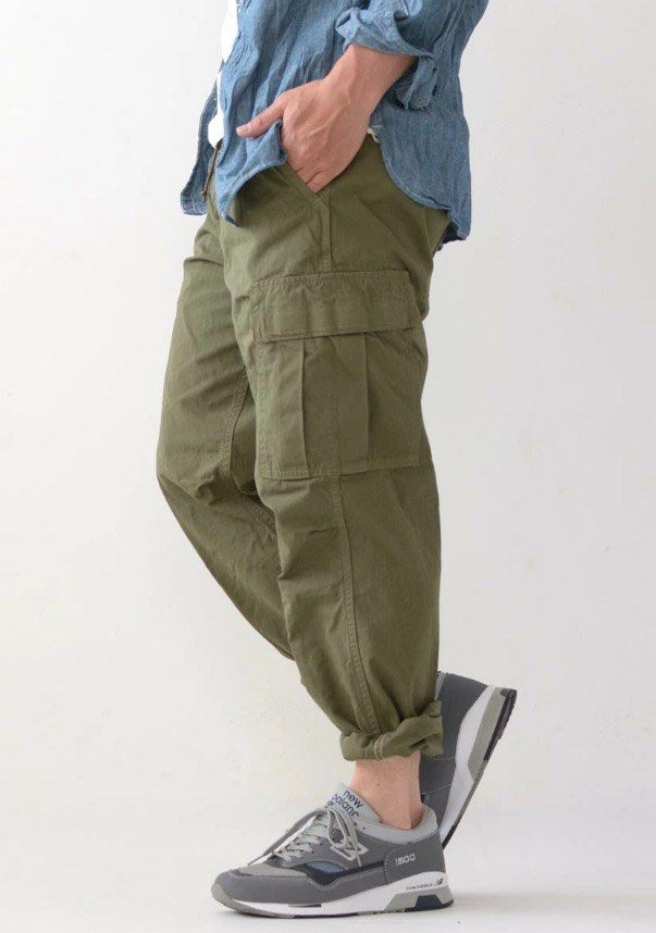 日本製OrSlow Easy Cargo Pants Army Green size L (No.3) * wtaps