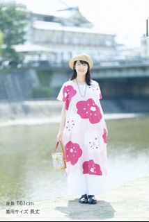 現貨 Sou Sou 粉紅 桃紅 桃粉 微笑 微笑花 連身裙 pink dress japan sousou flower