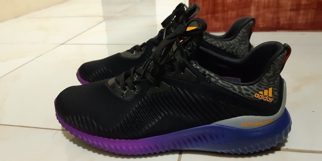Adidas alphabounce black and purple cheap