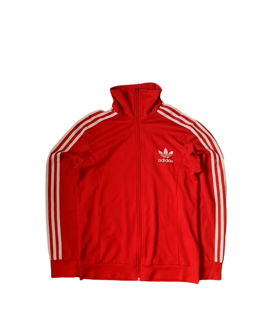 Adidas Red Tracksuit on Carousell
