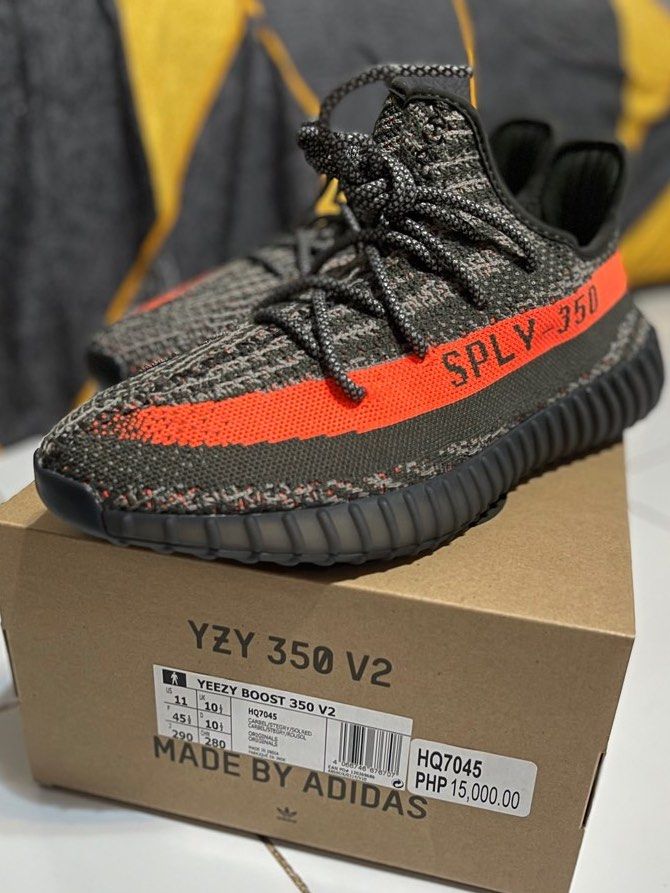 Adidas Yeezy 350 V2 Carbon Beluga, Men's Fashion, Footwear