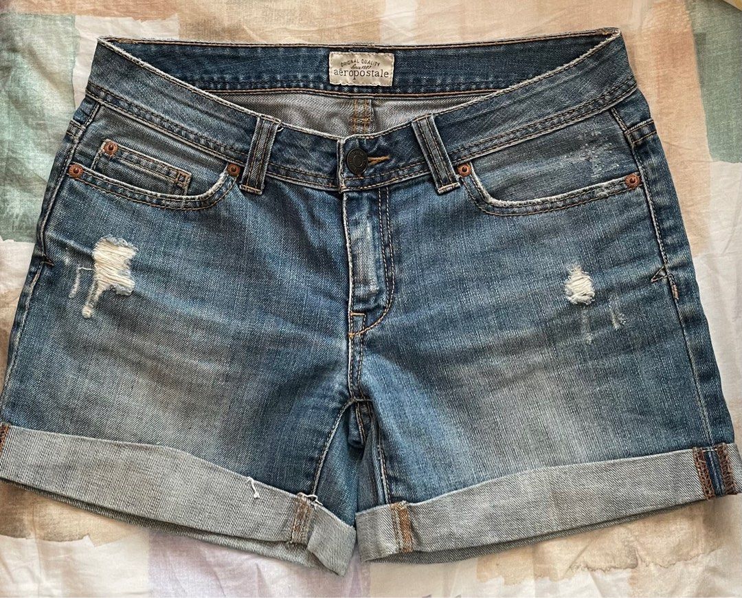 Denim shorts 3/4 sales