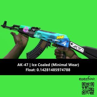 AK-47 ICE COALED MINIMAL WEAR MW CSGO SKINS KNIFE ITEMS AK47 CS2 COUNTER STRIKE SOURCE 2 CS