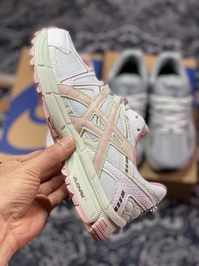 Asics GelKahana 8 white powder, Women's Fashion, Footwear, Sneakers on