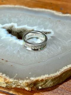 Auth Tiffany & Co. 1837 Concave Ring
