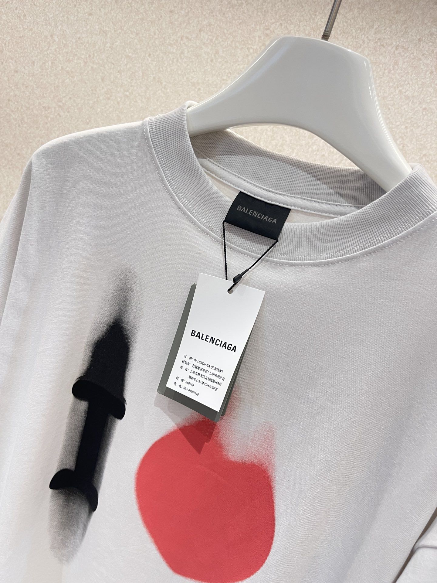 balenciaga heart t shirt