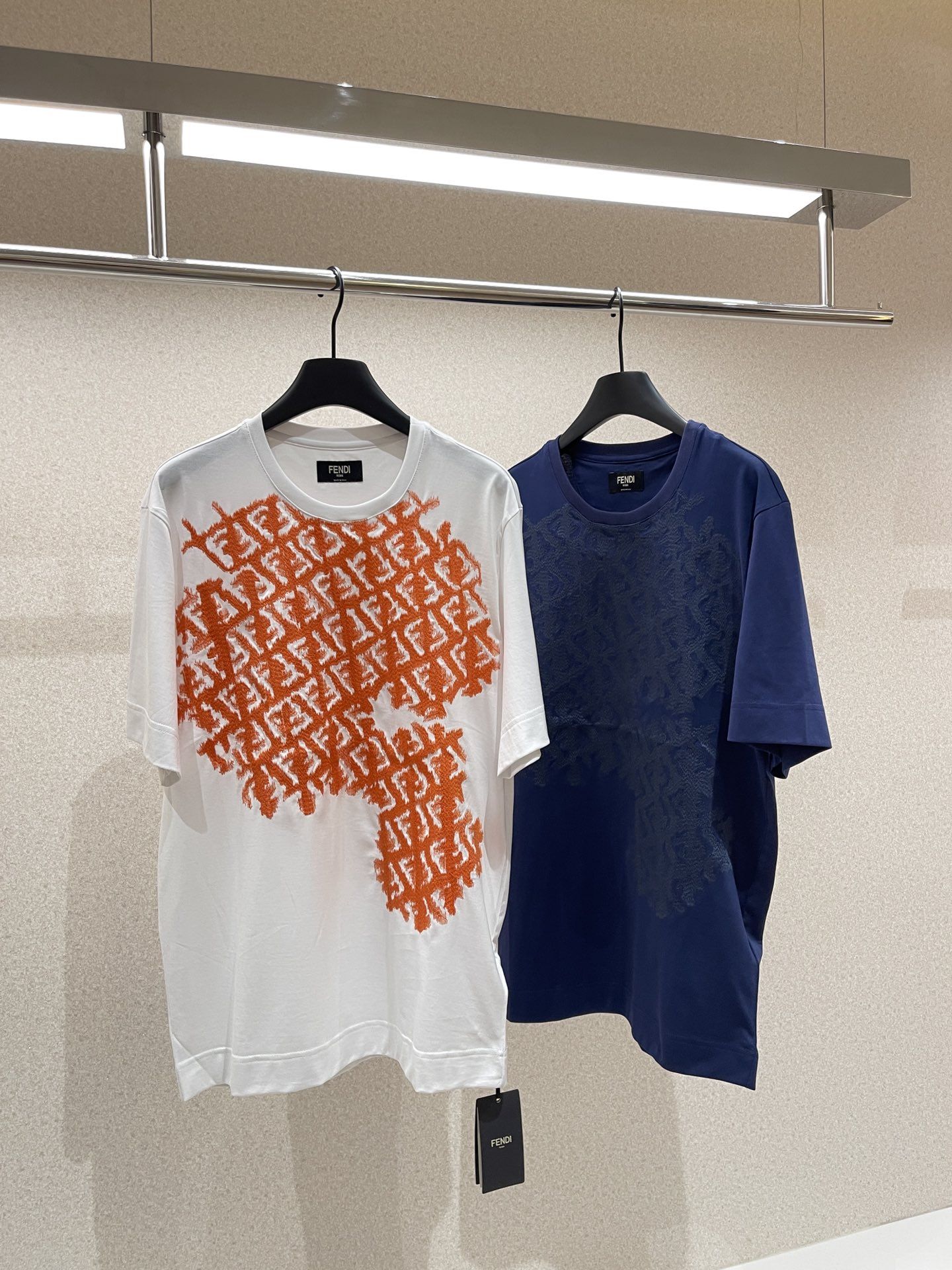 navy blue fendi t shirt