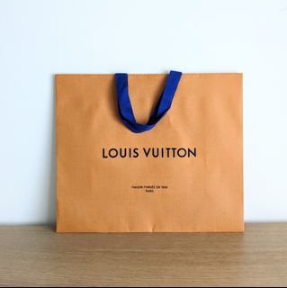 Louis Vuitton – Paper Bag and Box with Blue Ribbon • Original from LV Korea  • Free Shipping, Luxury, Accessories on Carousell