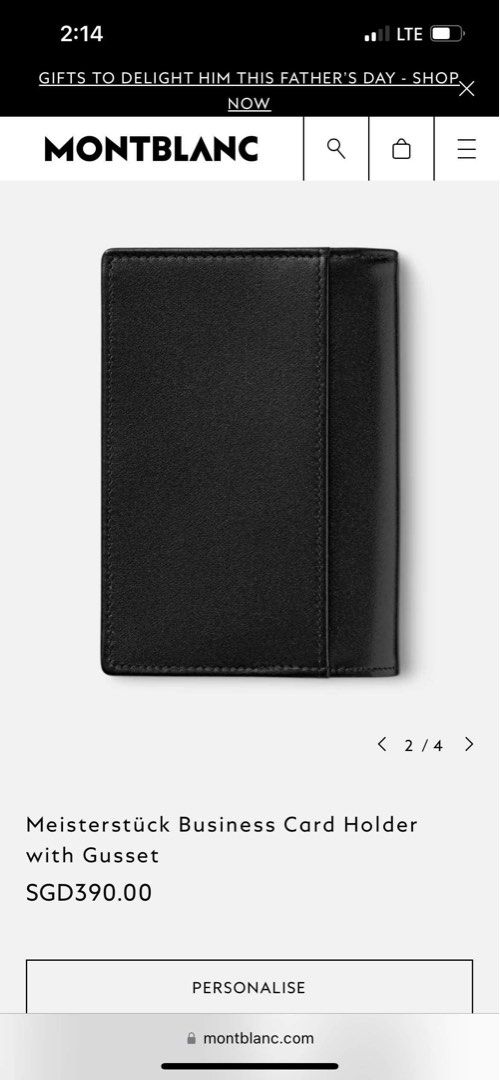 Authentic Mont Blanc Card Holder, Men's Fashion, Watches & Accessories, Wallets & Card Holders