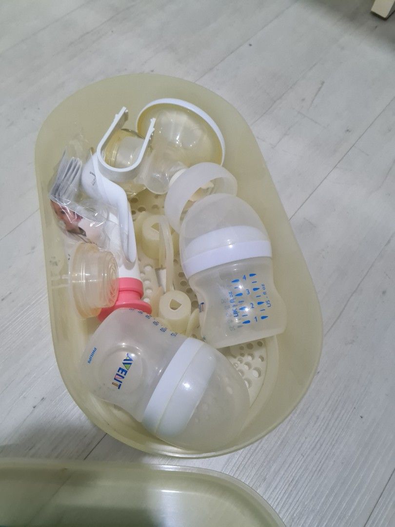 Avent bottle Steriliser Milk warmer and Manual machine breast pump