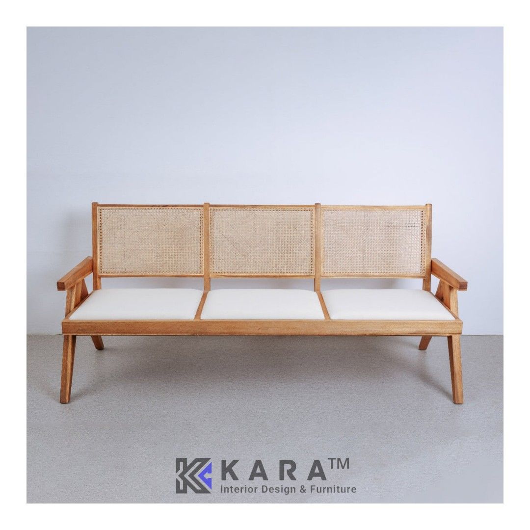 Bangku Santai 3 Seater Anyaman Rotan Bench On Carousell