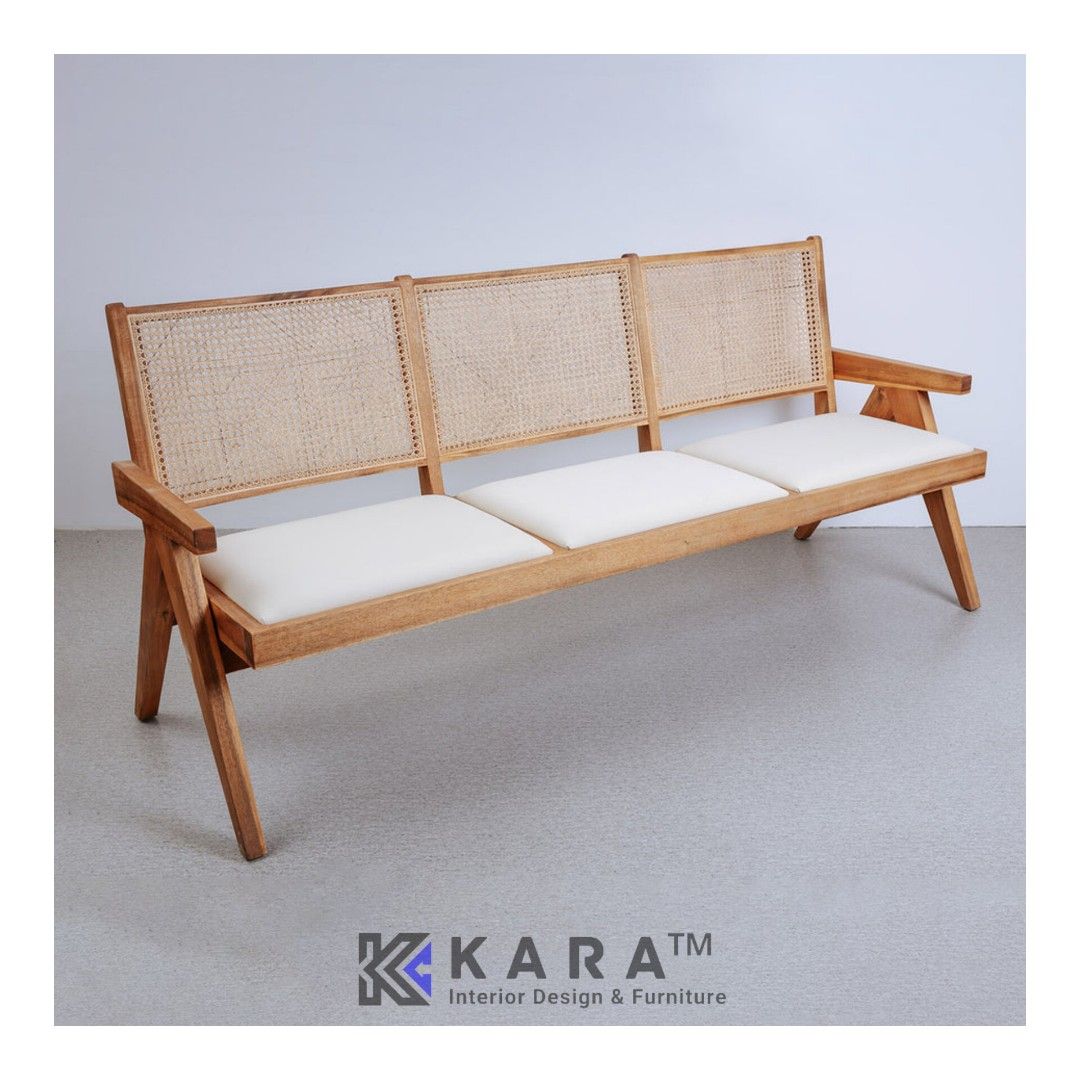 Bangku Santai 3 Seater Anyaman Rotan Bench On Carousell